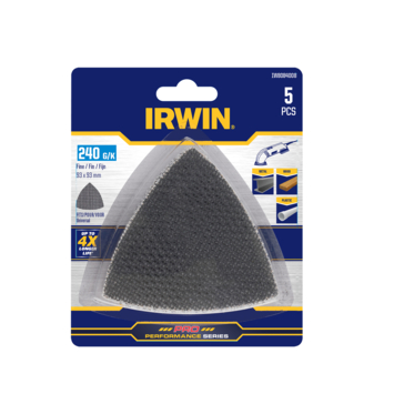 Irwin schuurgaas driekhoek 95 x 95 mm zelfhechtend K240, 5 stuks