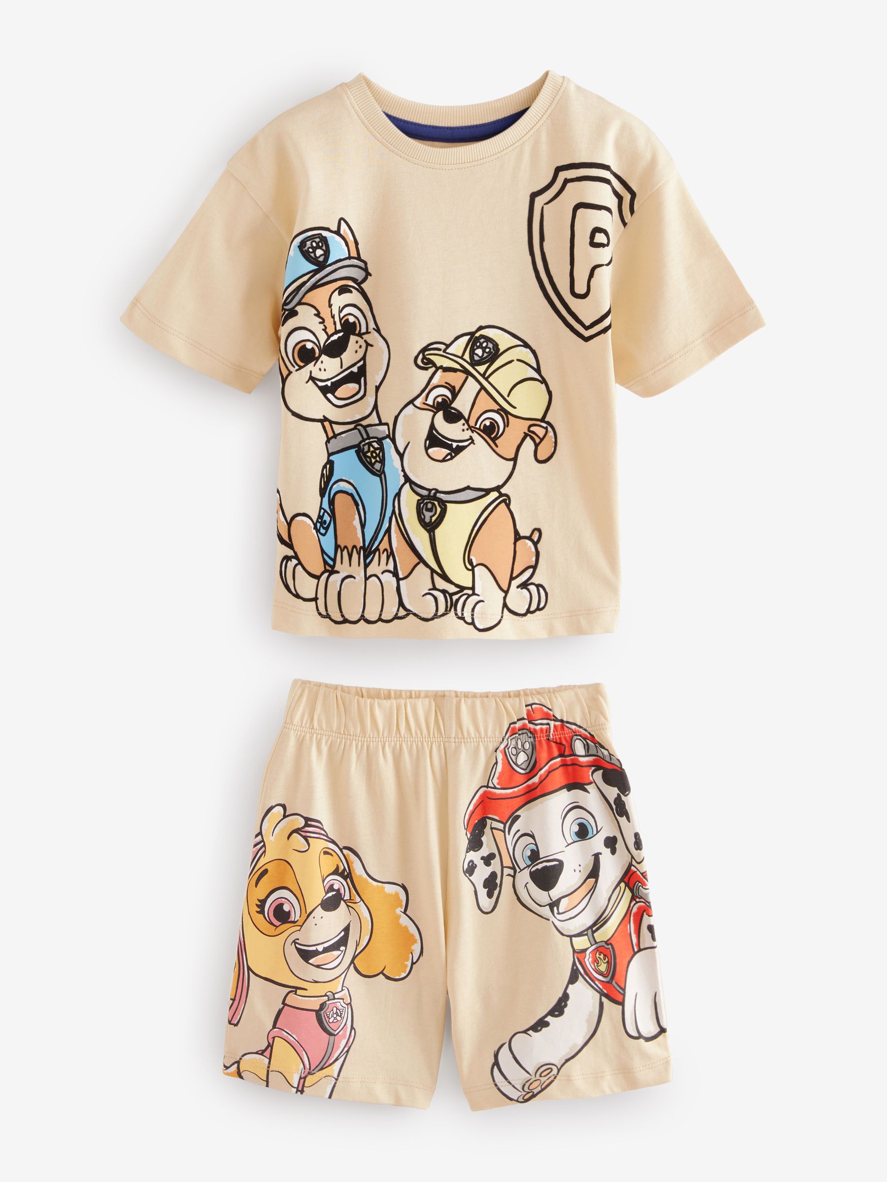 Rood/blauw - Verpakking van 3 Paw Patrol korte pyjama's (9mnd-8jr)