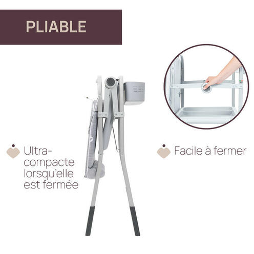 Combi bain Change Cuddle & Bubble - Grey melange - CHICCO