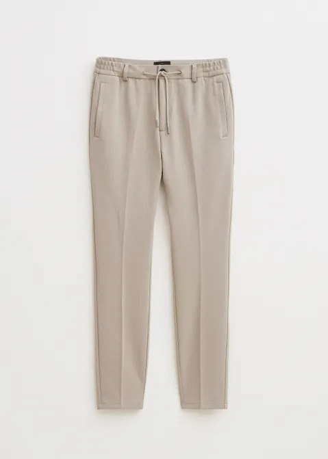 Pique chino slim fit grijs (GRS)