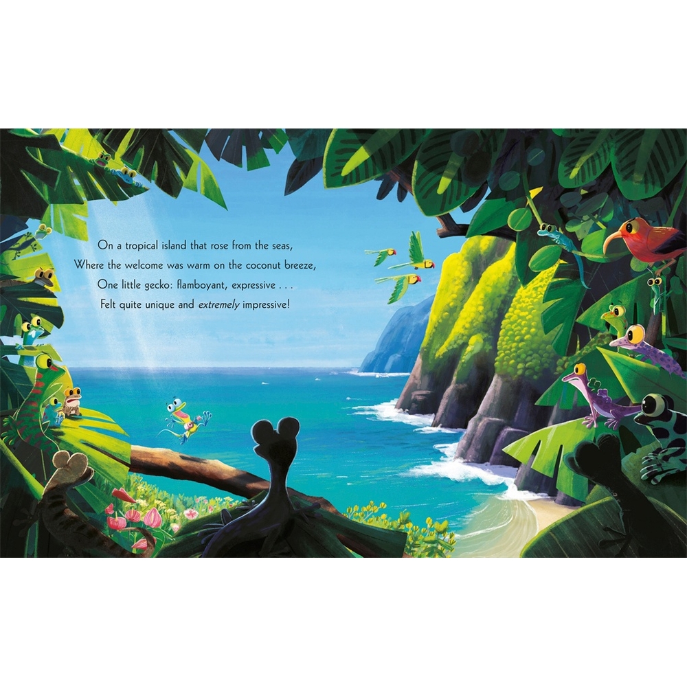 Das Taschenbuch „Der Gecko und das Echo“ von Rachel Bright