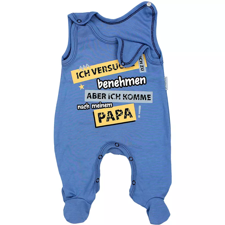TupTam Unisex Baby Strampler mit Spruch blau