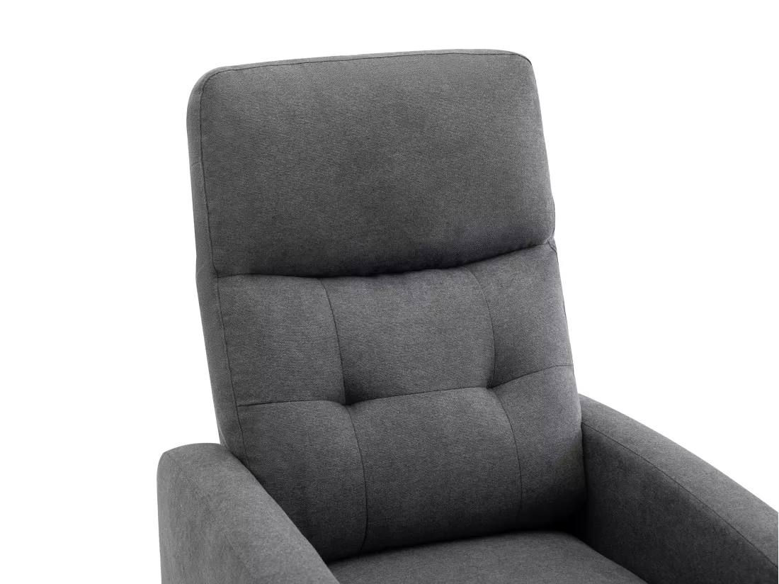 Fauteuil relax en tissu anthracite JARAMILO