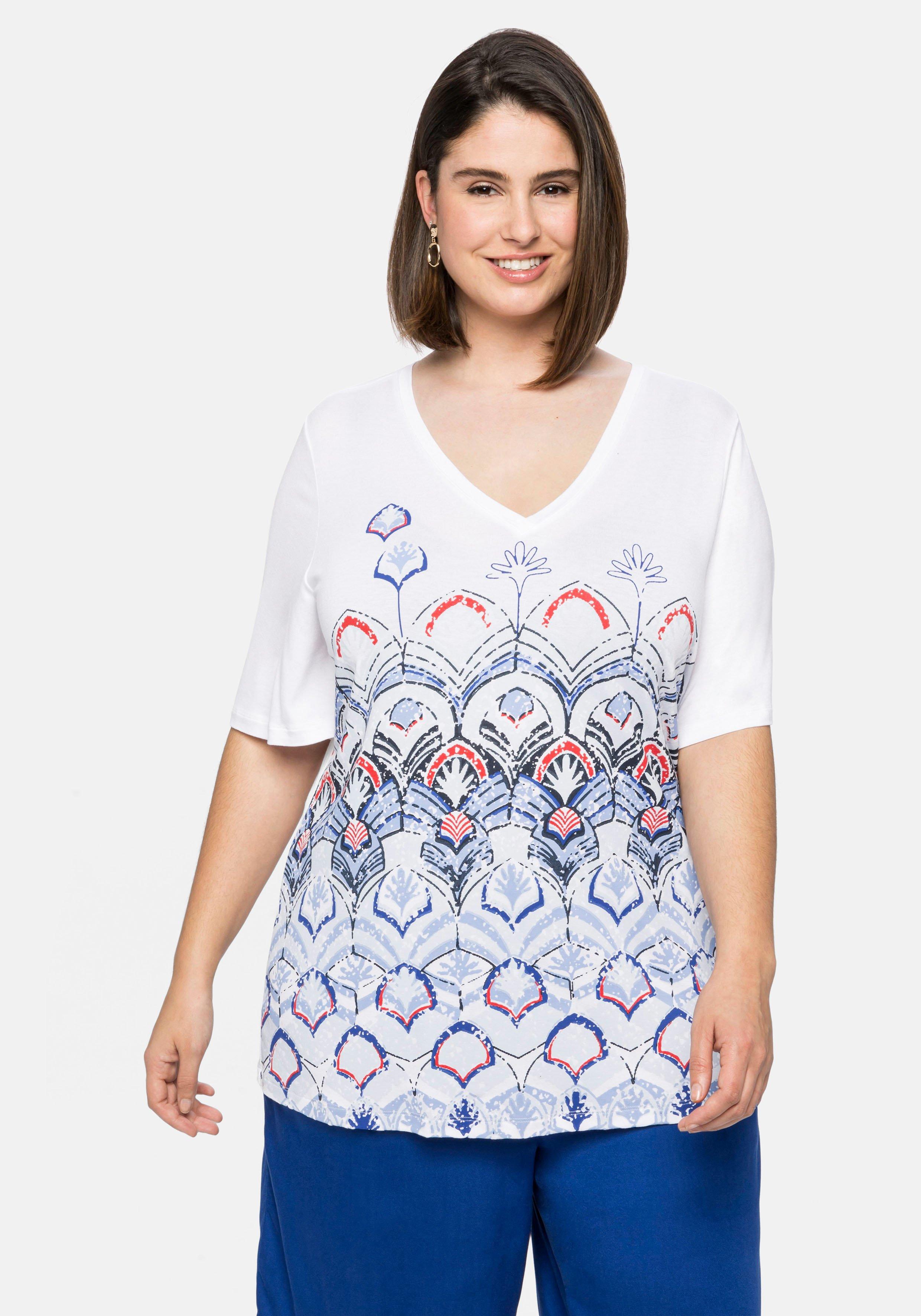 Shirt mit Frontdruck und Flügelärmeln