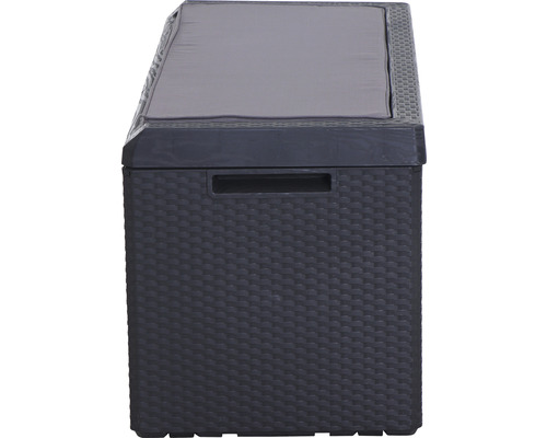 Kussenbox opbergbox 55 x 124 x 59 cm kunststof grijs