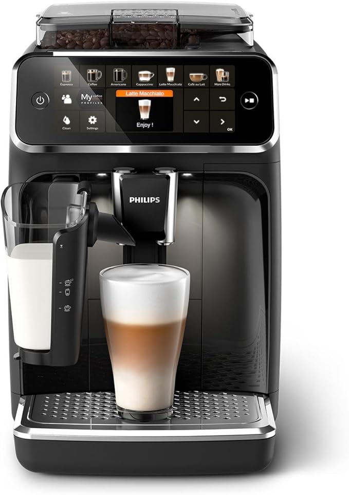 Machine à expresso Philips série 5400 – Mousseur à lait LatteGo, Noir