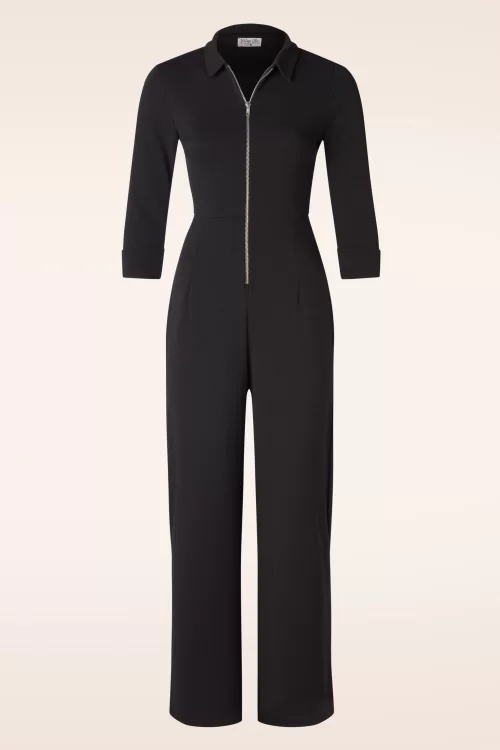 Vintage Chic for Topvintage Izzy jumpsuit in zwart