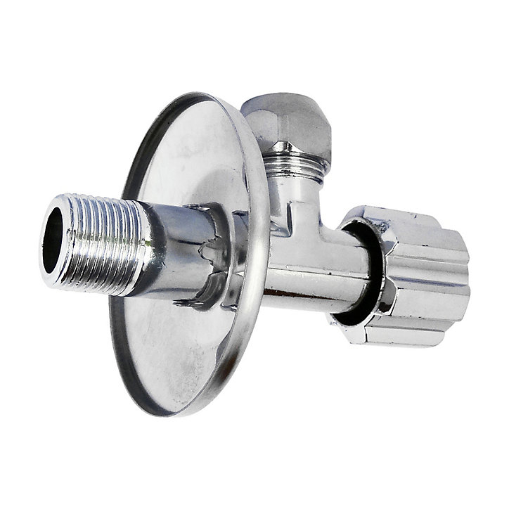 Robinet d'arrêt équerre sous-lavabo long, Mâle 15/21 - Tube cuivre Ø10 mm Somatherm for you