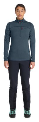 Pull Polaire Demi-Zip Femme Rab Ascendor Light Bleu
