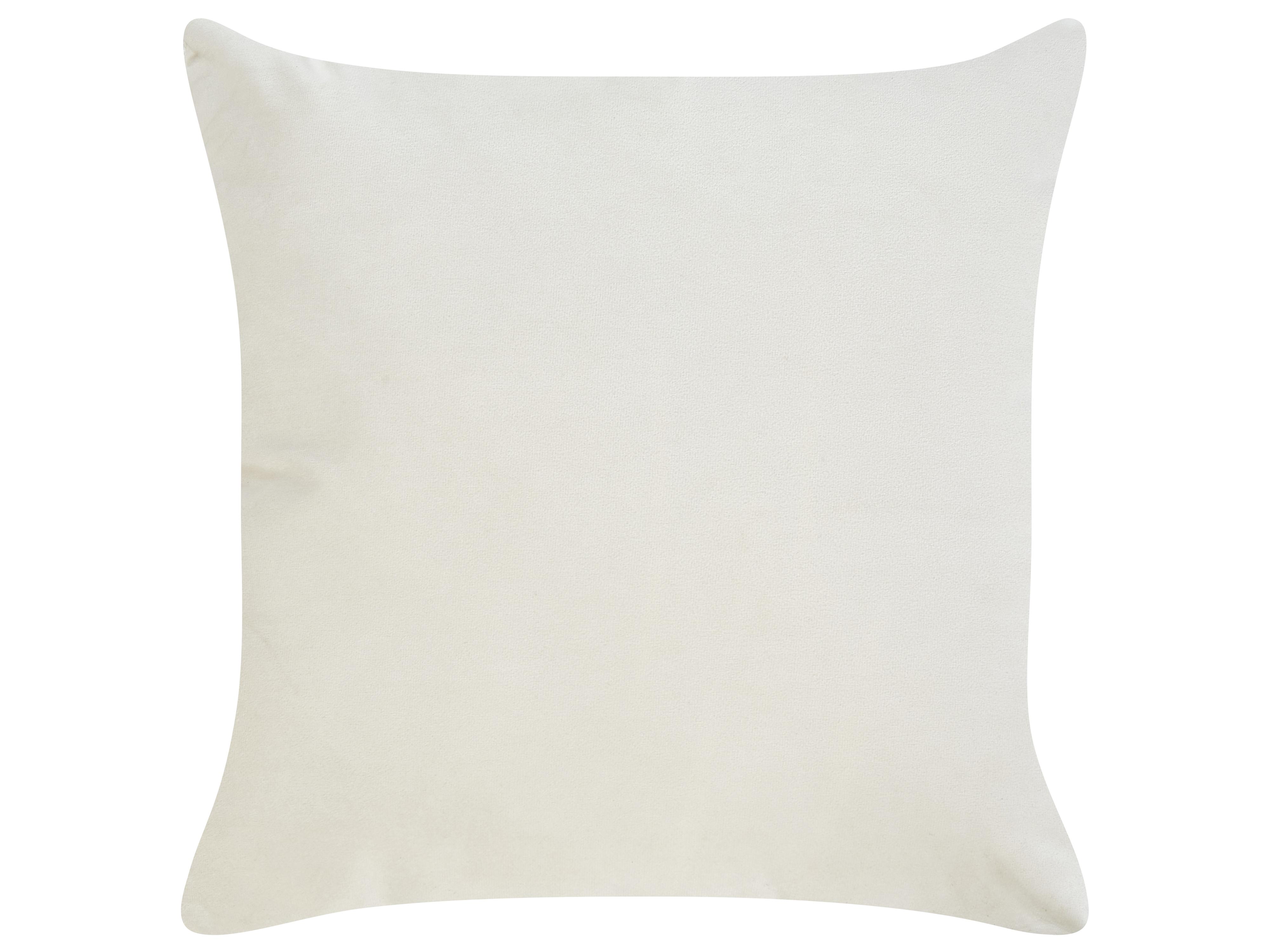 Rechtszijdige chaise longue CHAUMONT Fluweel Gebroken wit