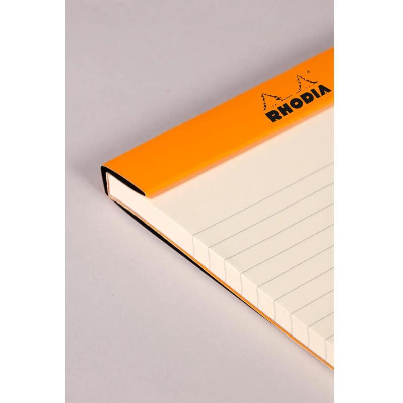 Bloc agrafé Rhodia le R N°11 7,2x10,5 cm 70 feuillets ligné 90g - Noir