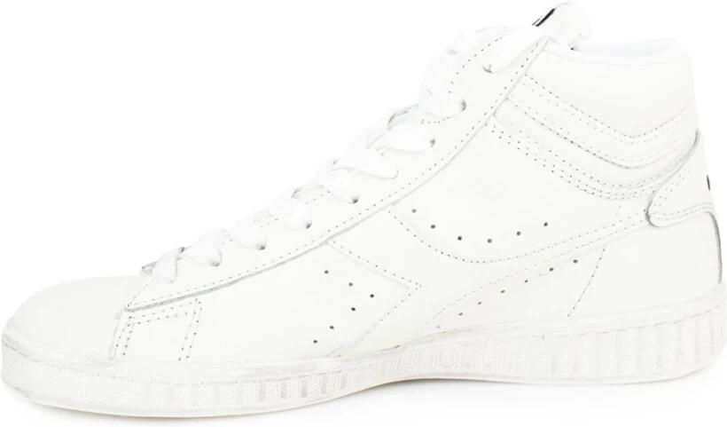 Diadora Game L High Waxed Sneakers Leren Sneaker Wit