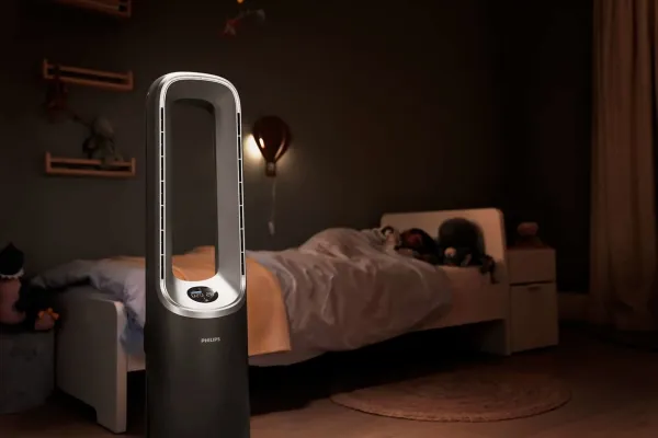 Philips Series 8000 AMF870 - Klingeløs køleblæser/opvarmer/renser - gulvstående - 2200 W - sølv / mørkegrå