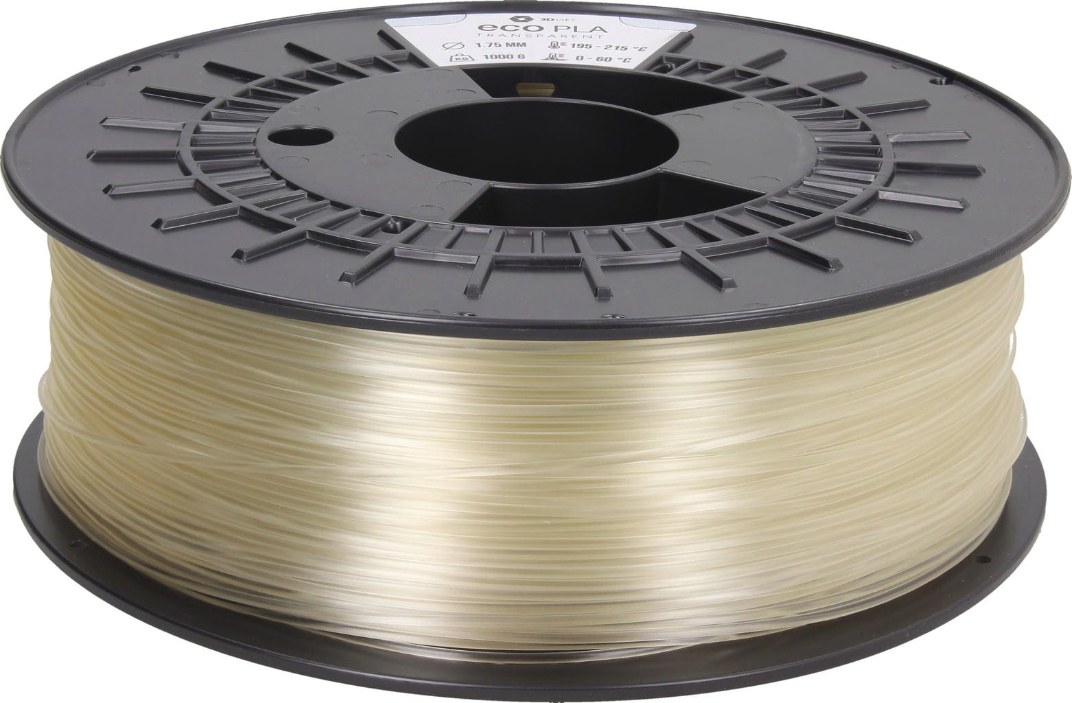 3DJAKE  ecoPLA Transparent, 1,75 mm / 1000 g    Allround PLA Filament zu einem unschlagbaren Preis in Transparent