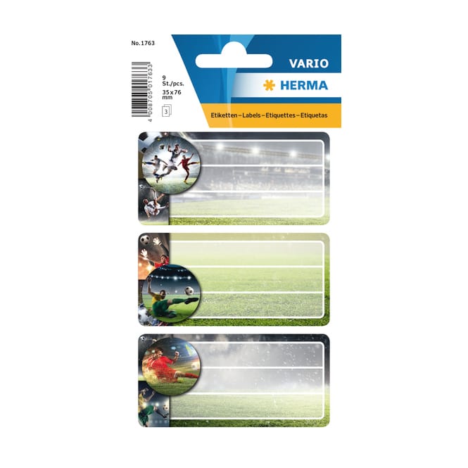 Heftetiketten - Fußball - 6 Stk.