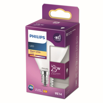 Philips LED kogel E14 25W mat niet dimbaar