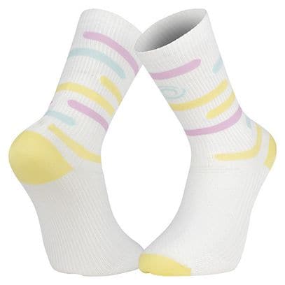 Chaussettes Bv Sport Light Haute Rio Jaune / Rose