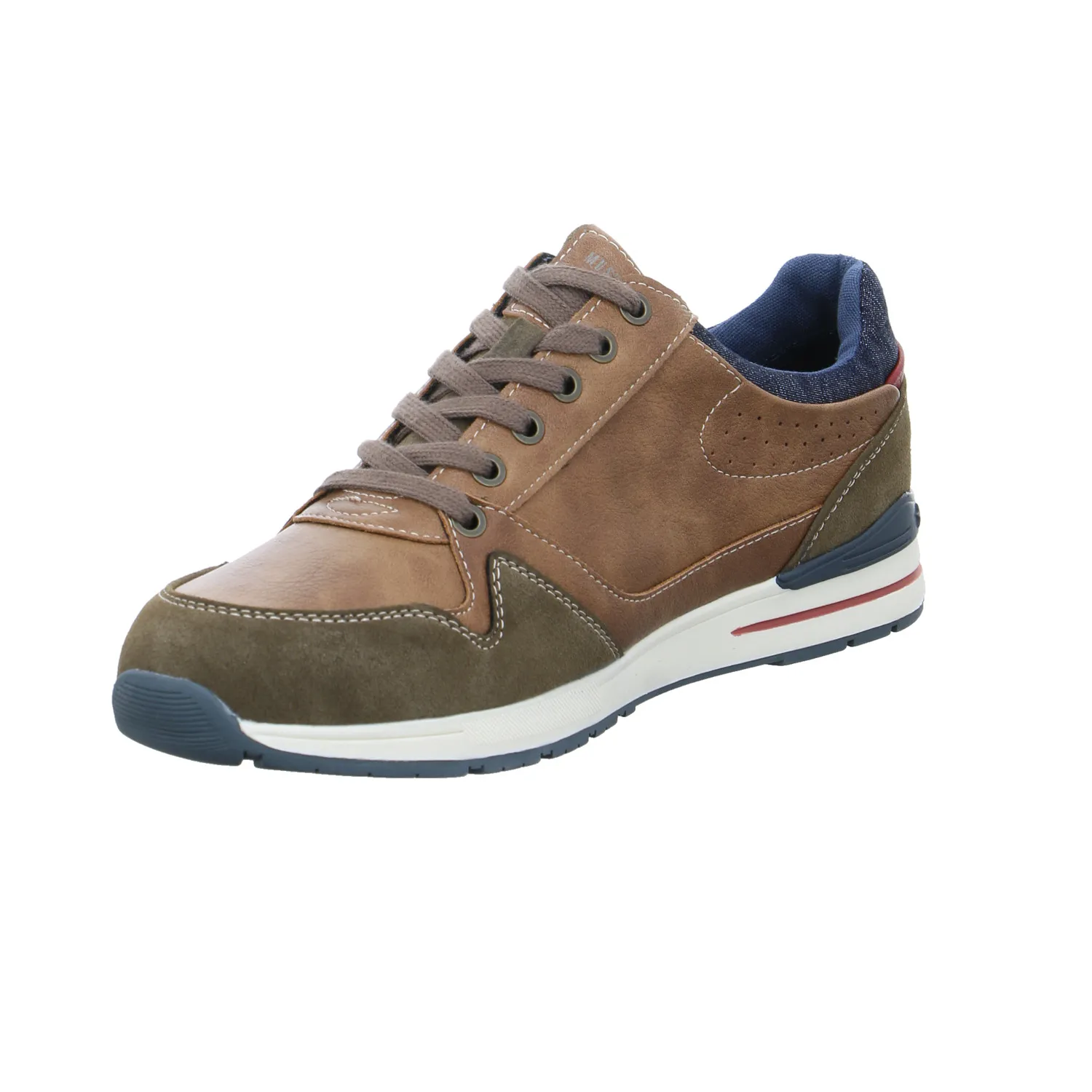 MUSTANG Halbschuhe Sneaker Braun Lederimitat