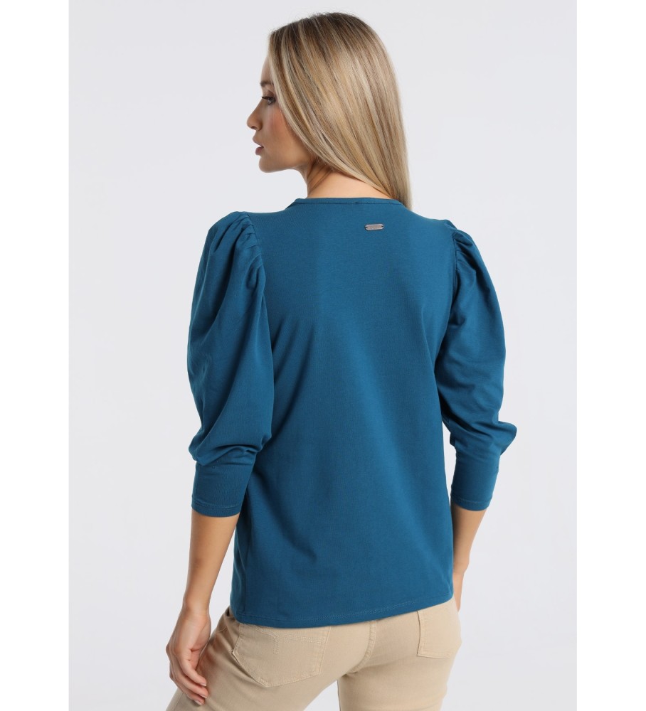Camiseta de manga comprida Lois 132134 Azul