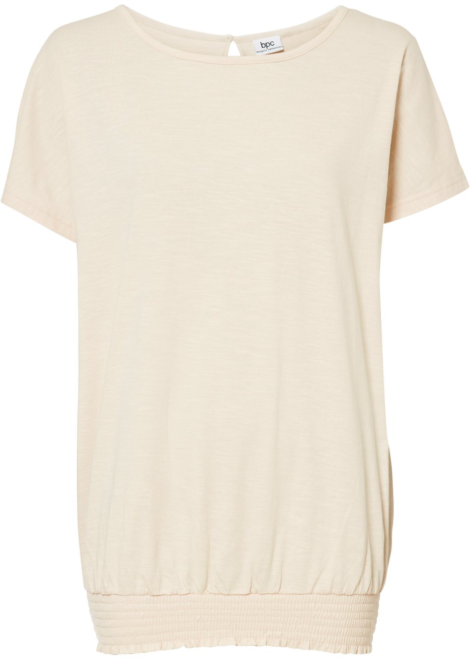 T-shirt en fil flammé avec base smockée