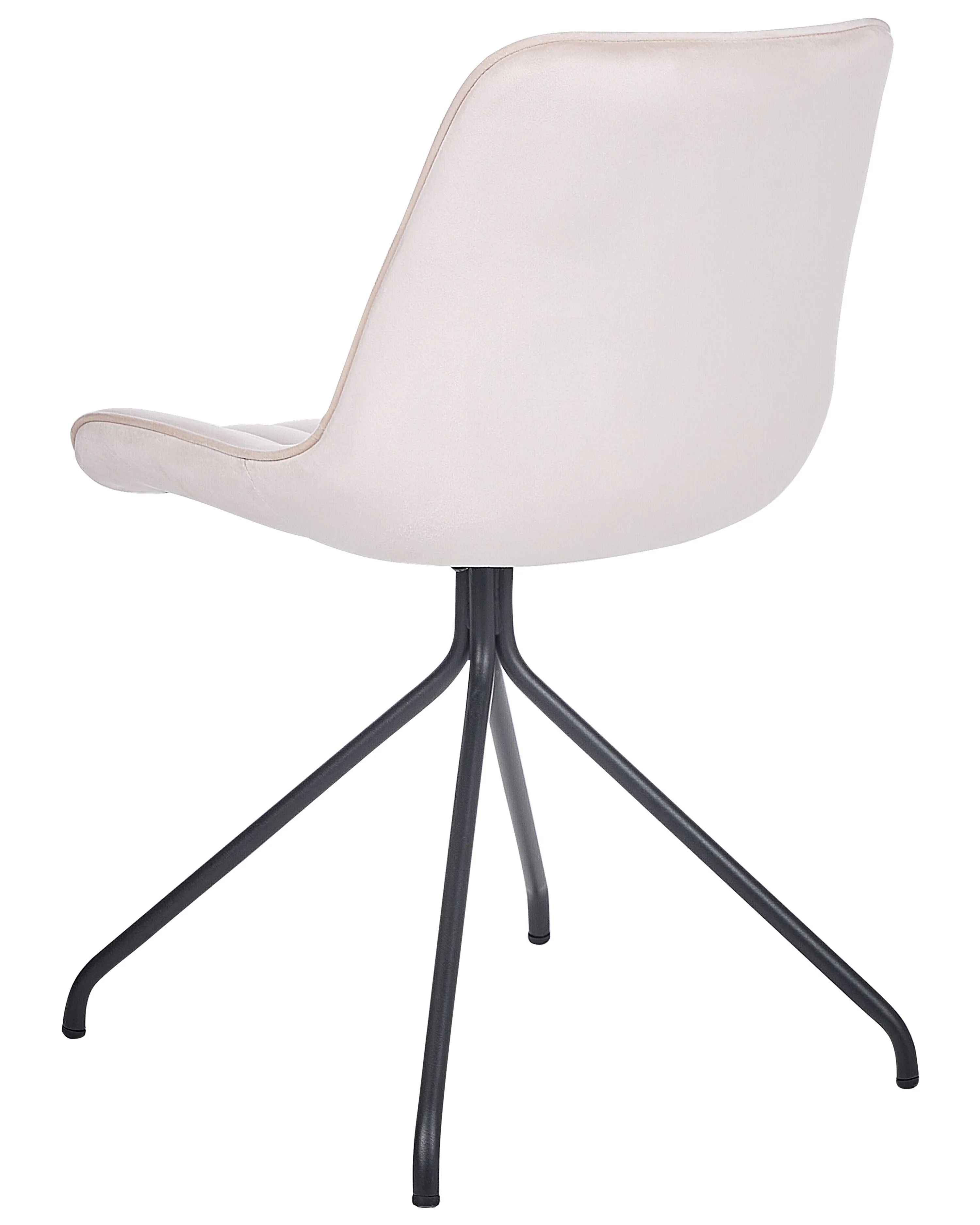 Set van 2 eetkamerstoelen NAVASOTA Fluweel Beige