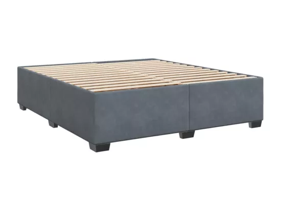 Sommier à lattes de lit et matelas Gris foncé 180x200cm Velours
