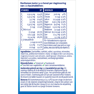 Davitamon Junior 3  KauwVitamines Banaan 120KTB