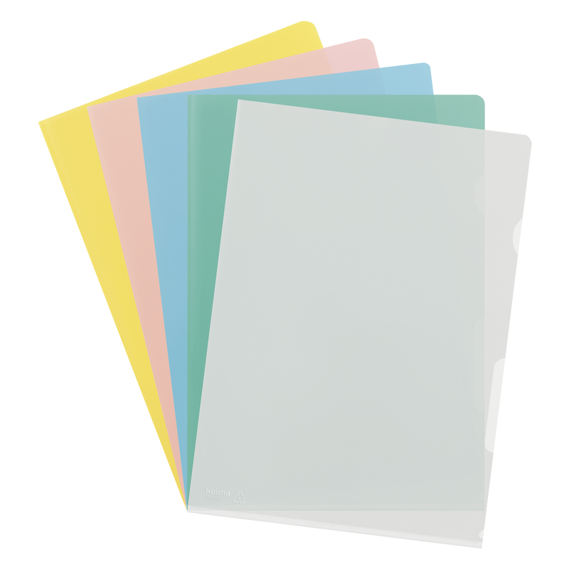 Kolma Sichtmappen Soft, 100 Stück, A4, 130 µm, glatt, multicolor