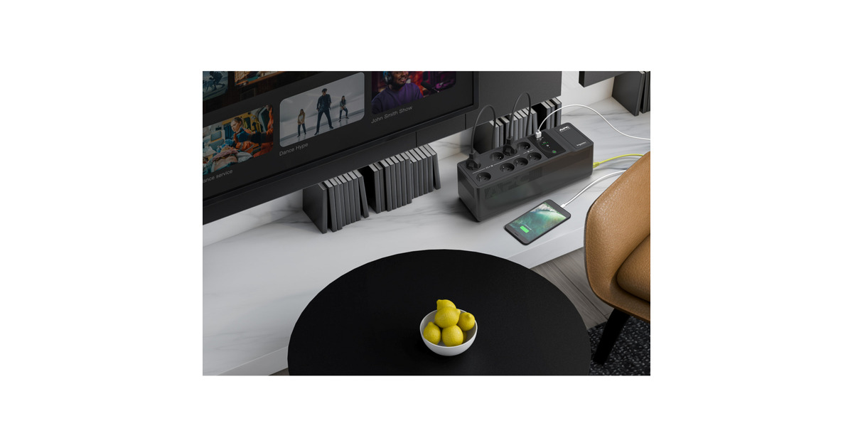APCBack-UPS BE1050G2-FR - Noodstroomvoeding ups  (Zwart, 8x Schuko, 1050VA, 2 USB opladers, 1 USB datapoort)