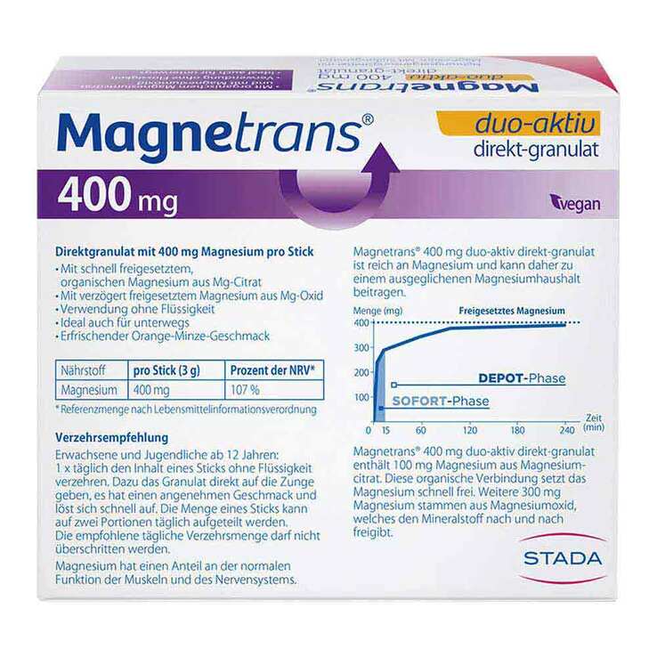 Magnetrans duo-aktiv 400 mg Sticks, 20 St