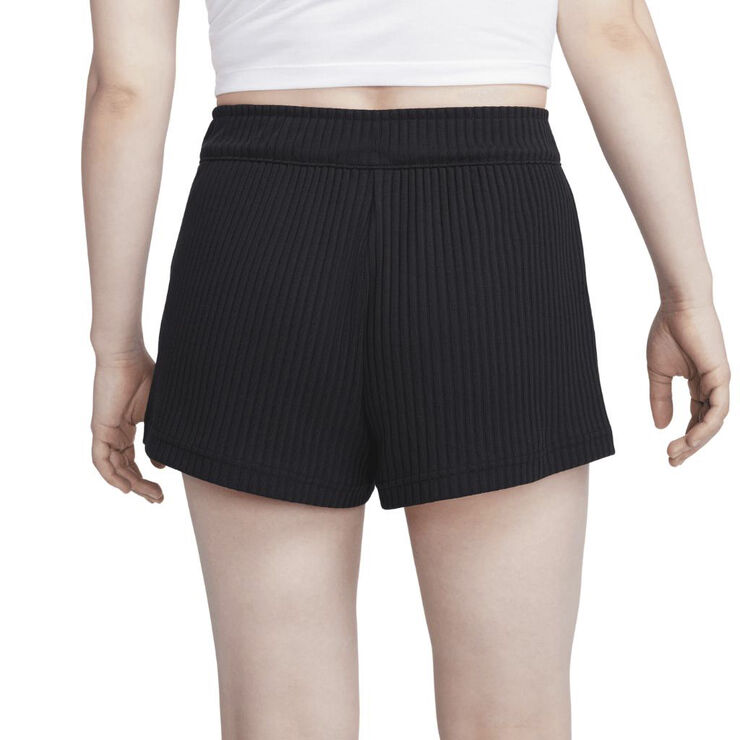 Nike high-waisted ribbed jersey shorts Black/white
