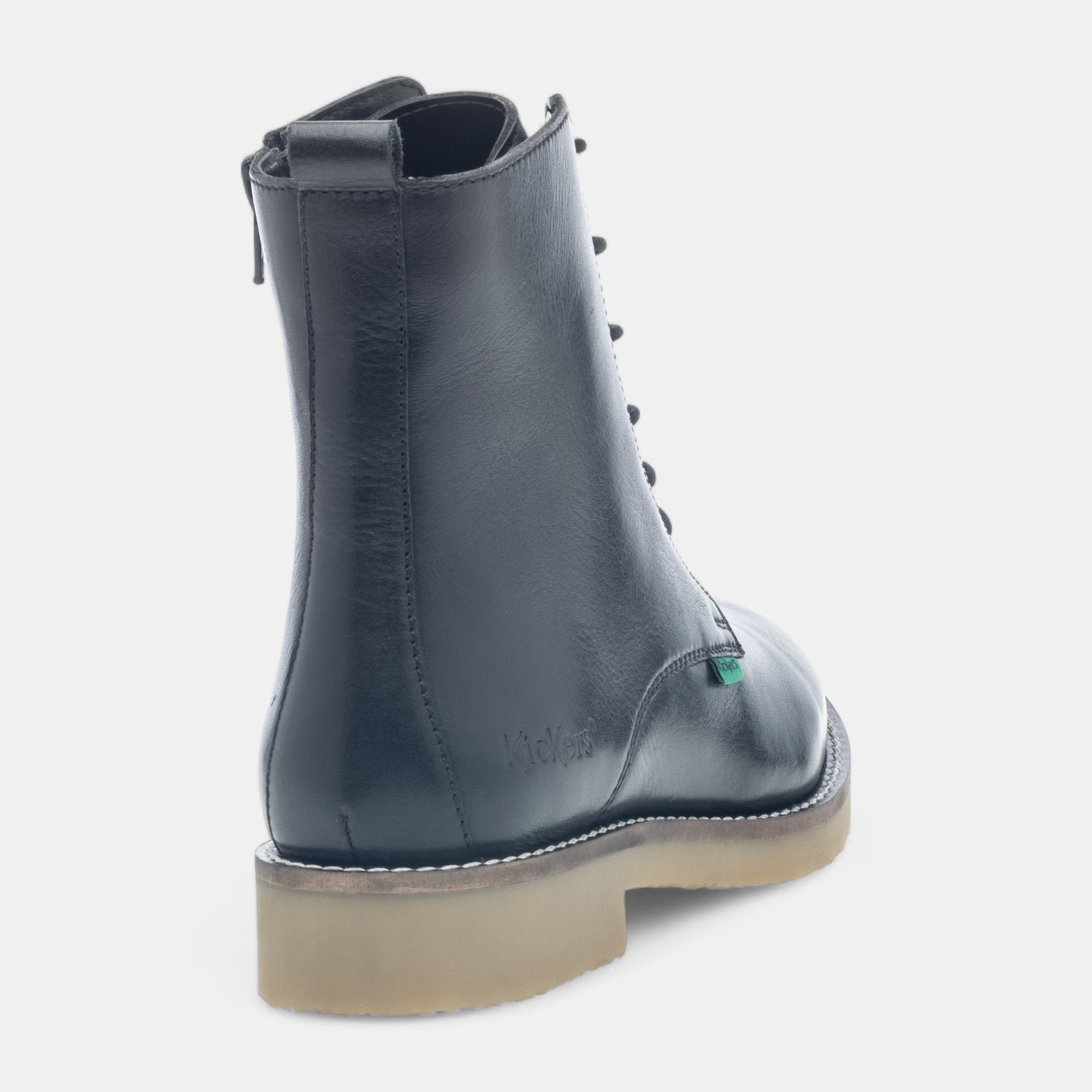 Bottines à lacets Femme en cuir noir