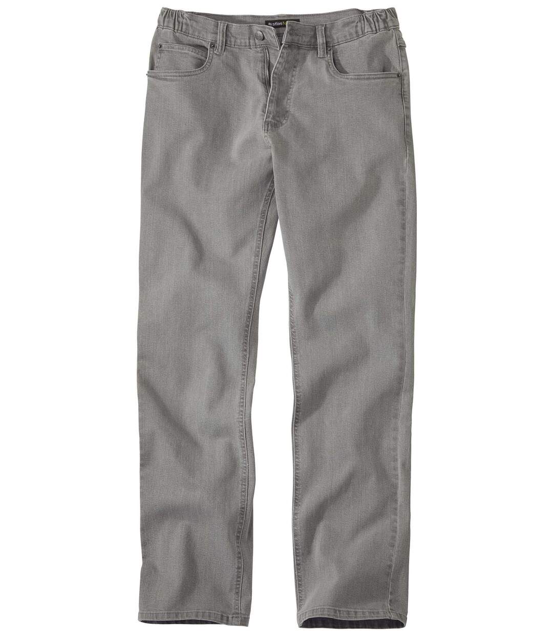 Jeans Stretch Gris Taille Semi-Elastiquée