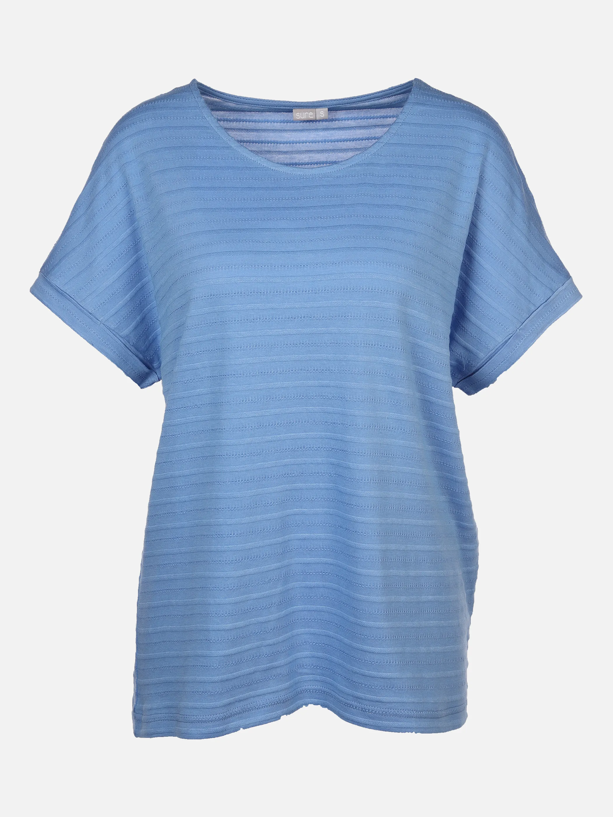 Damen Struktur Shirt unifarben