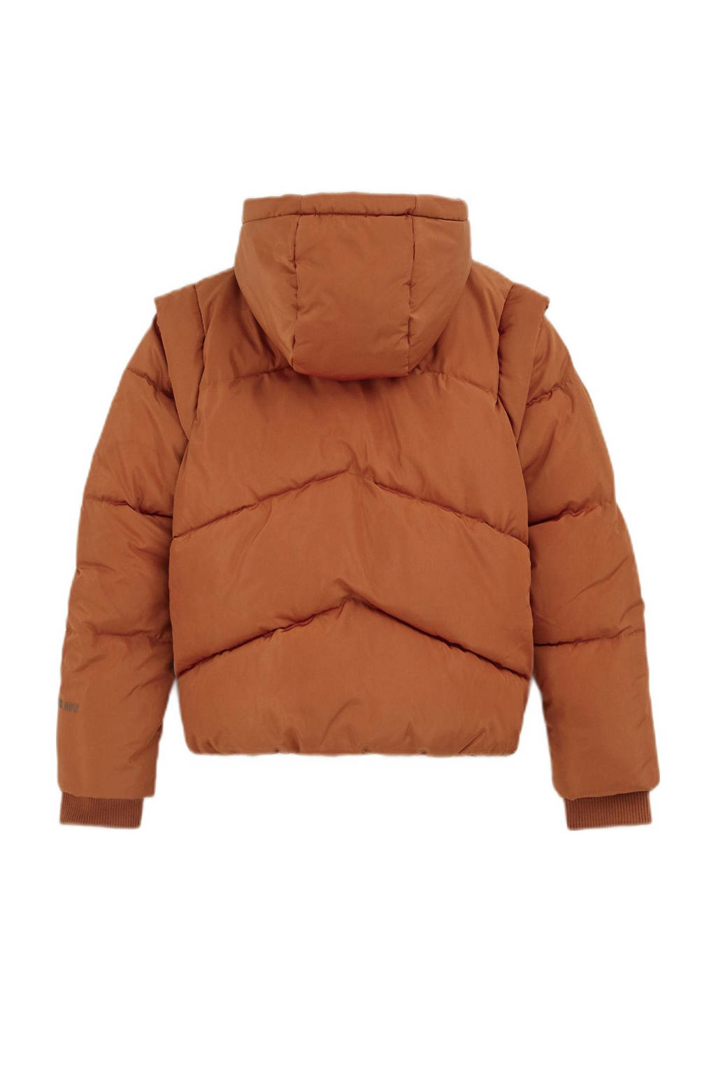 WE Fashion gewatteerde winterjas oranjebruin