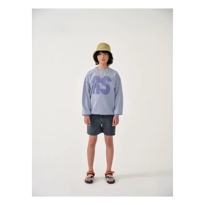 Main Story Sweat Logo Coton Bio | Bleu gris