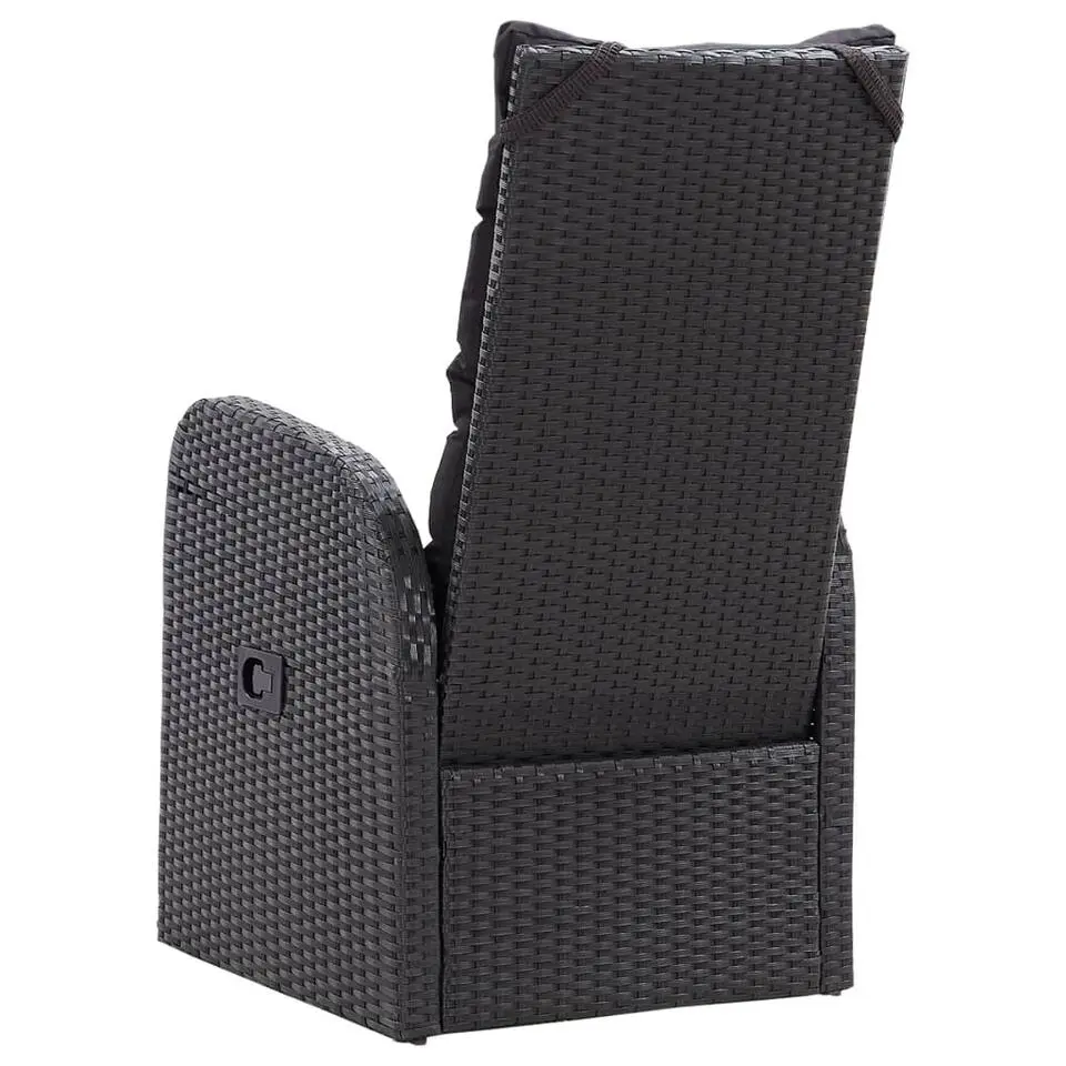 vidaXL - Zitstoel - Zwart - Poly rattan