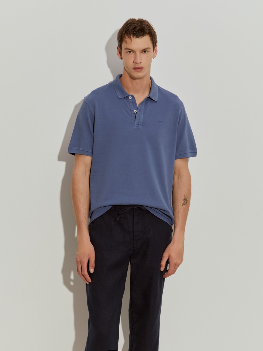 Polo piqué regular fit de algodão