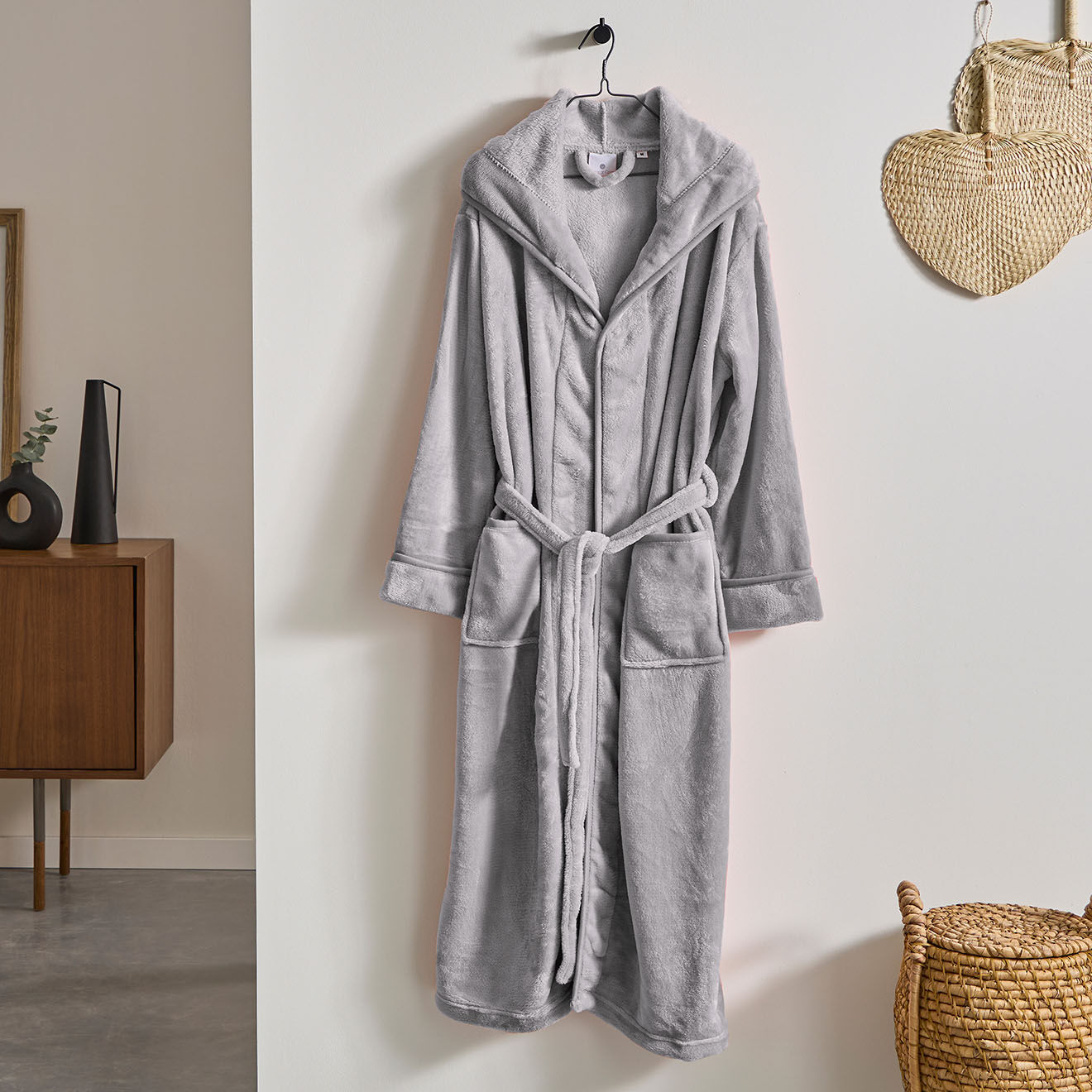 Soft by Perle de Coton Peignoir simple gris perle