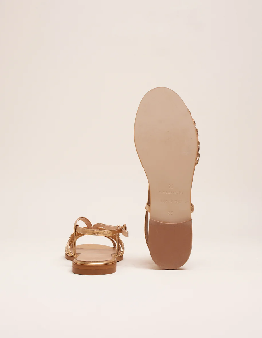 Sandales Ninon B - Cuir doré