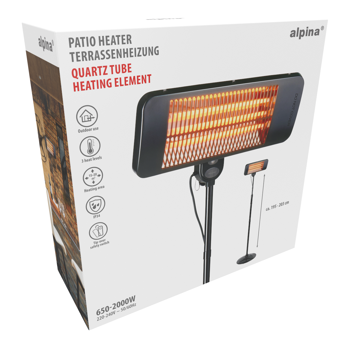 Alpina MT CB220 Terrasverwarmer op voet