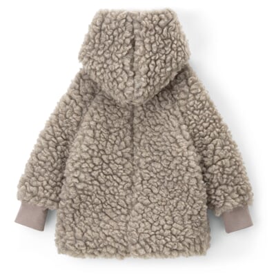 Kinder-Jacke Wollplüsch, hellgrau