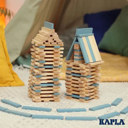KAPLA® Holzplättchen 40-teilig in Box hellblau