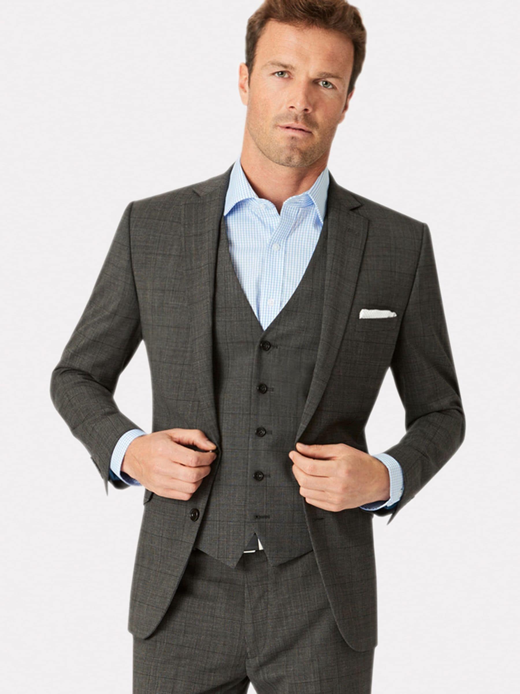 Grijs - Brook Taverner Cassino Slim Fit Jacket