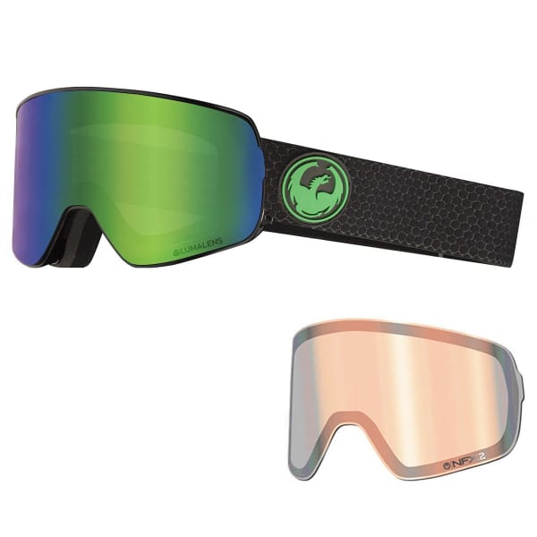Masque de ski DRAGON NFX2 SPLIT LL GREEN ION + LL AMBER