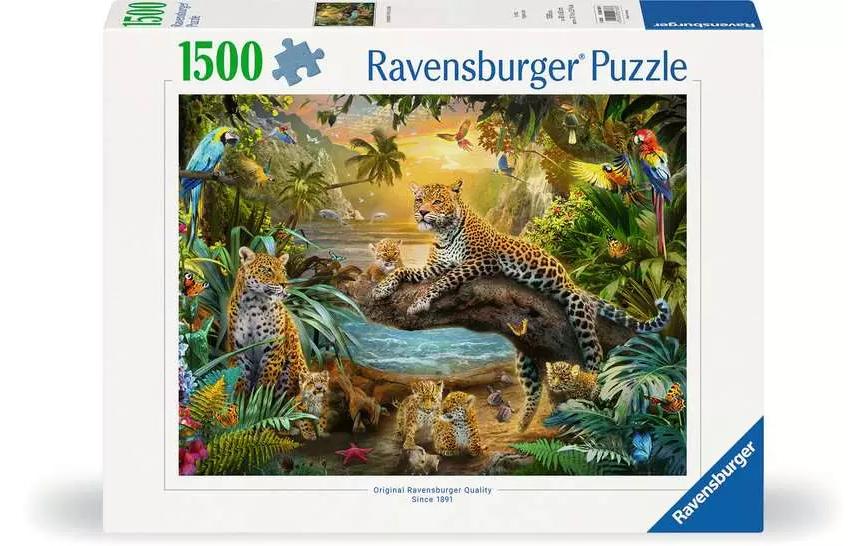 Puzzle Leopardenfamilie im DschungelKlassisches Puzzle
