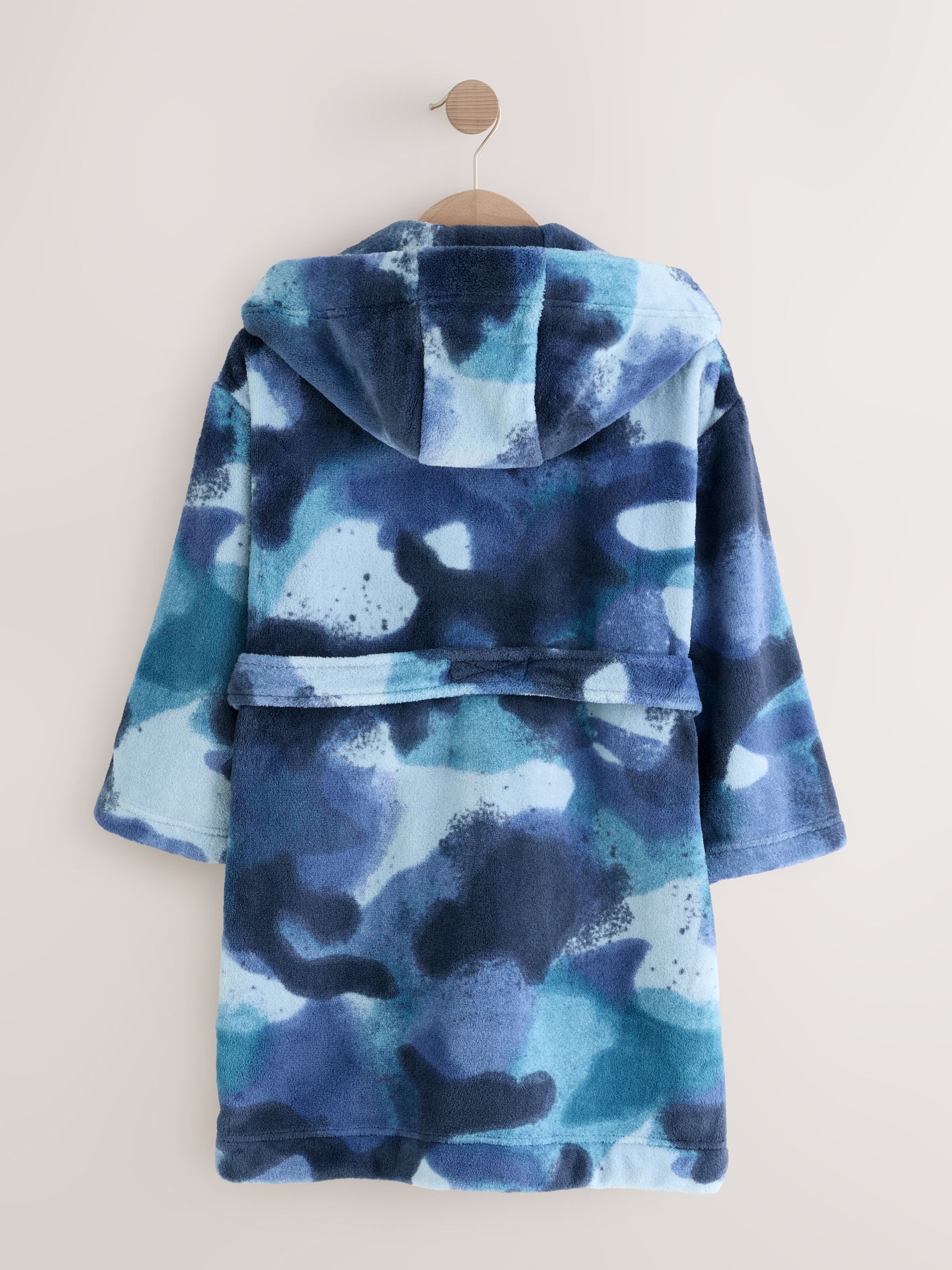 Blauwe camouflage spray - Damesbadjas (3-16jaar)