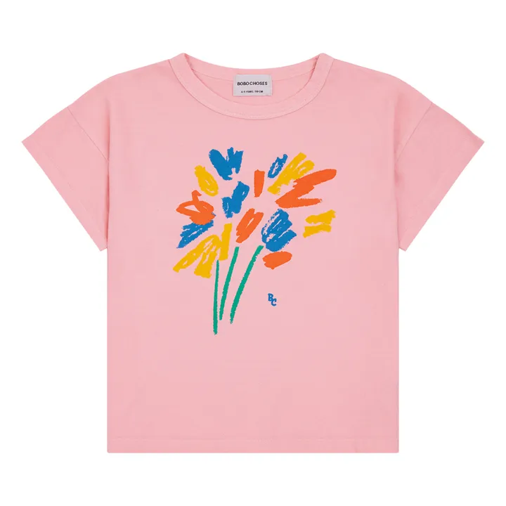 Bobo Choses T-Shirt Coton Bio Feux d'Artifice | Rose