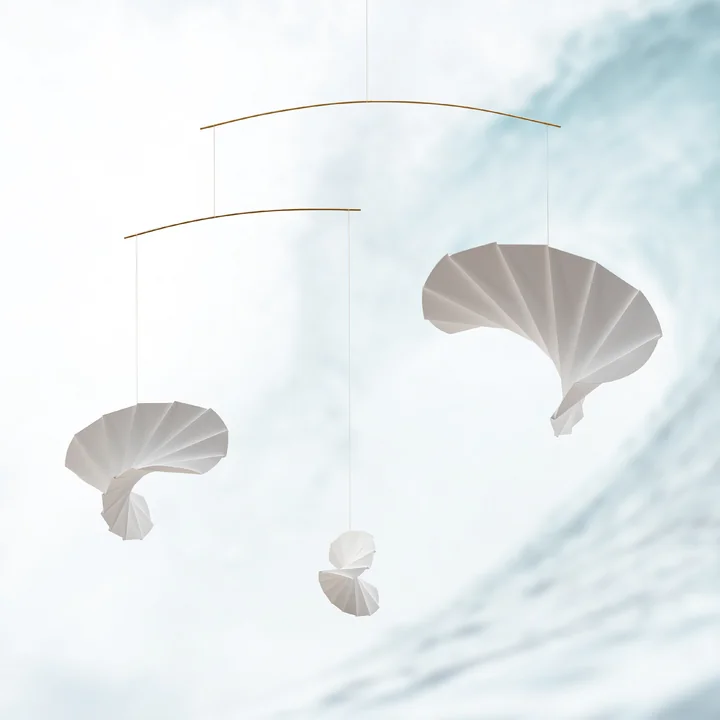 Flensted Mobiles - Waves 5 Mobile, weiss