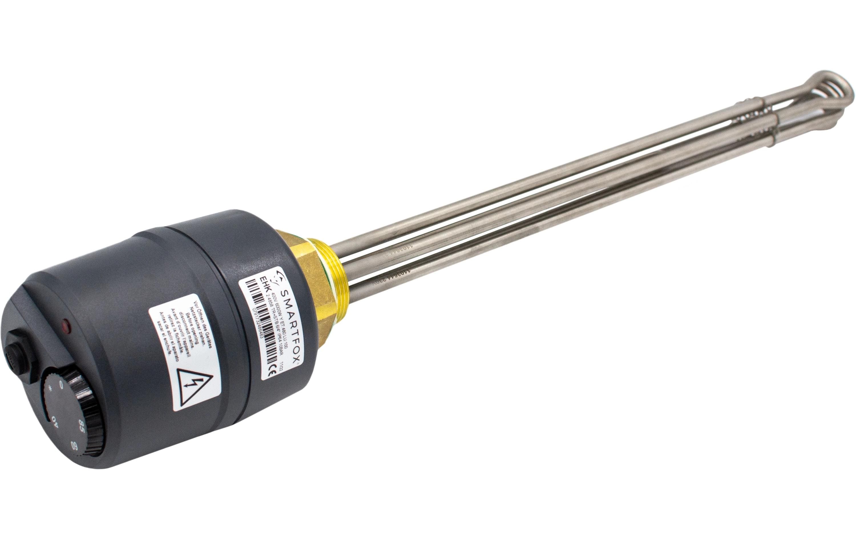 Einschraubheizkörper 9 KW 400 V<br>Warmwasserbereitungs-Gerät mit Signalleuchte und robustem Gehäuse